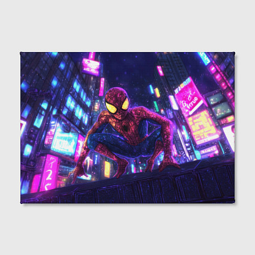 Картина прямоугольная Человек паук с желтыми глазами / 3D-принт – фото 2