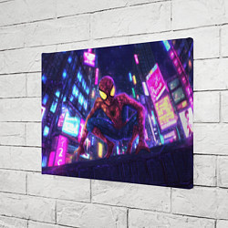 Холст прямоугольный Человек паук с желтыми глазами, цвет: 3D-принт — фото 2