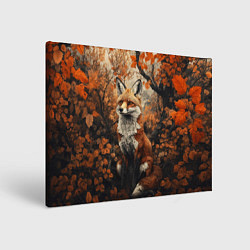 Холст прямоугольный Лис в лесной чаще, цвет: 3D-принт