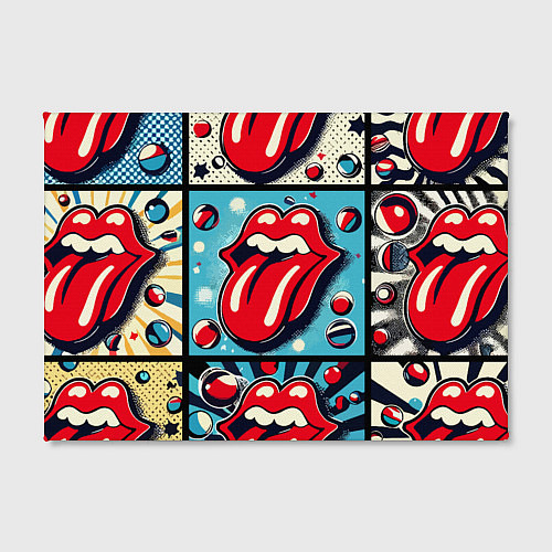 Картина прямоугольная Rolling Stones logo - pop art / 3D-принт – фото 2