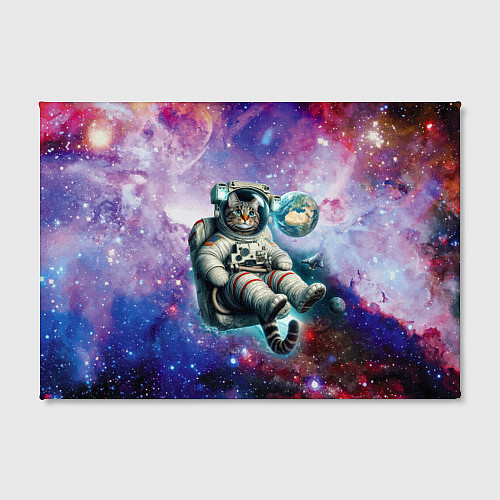 Картина прямоугольная Brave cat in space - ai art / 3D-принт – фото 2