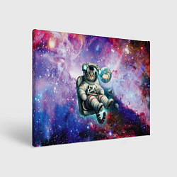 Картина прямоугольная Brave cat in space - ai art