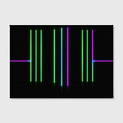 Холст прямоугольный Neon stripes, цвет: 3D-принт — фото 2