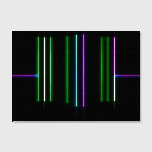 Картина прямоугольная Neon stripes / 3D-принт – фото 2
