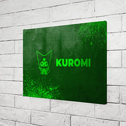 Холст прямоугольный Kuromi - green gradient по-горизонтали, цвет: 3D-принт — фото 2