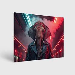 Холст прямоугольный Cyberpunk elephant, цвет: 3D-принт