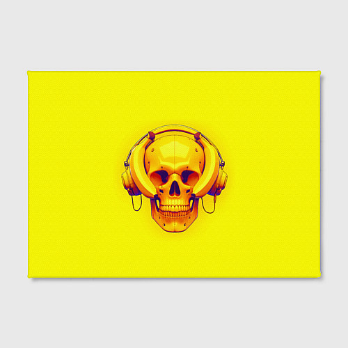 Картина прямоугольная Yellow bananas skull - cyberpunk / 3D-принт – фото 2