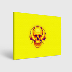 Картина прямоугольная Yellow bananas skull - cyberpunk