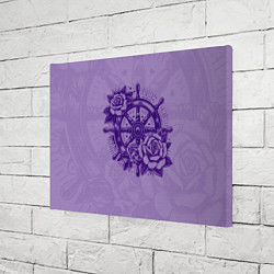 Холст прямоугольный Штурвал в розах, цвет: 3D-принт — фото 2