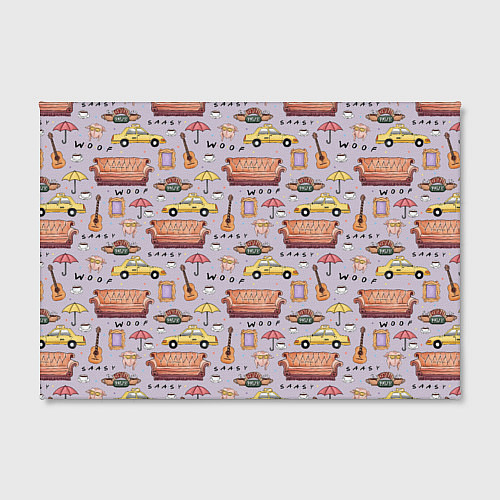 Картина прямоугольная Друзья - паттерн / 3D-принт – фото 2