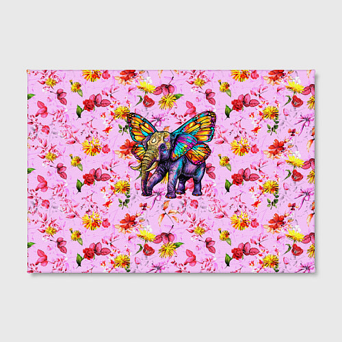 Картина прямоугольная Слон с крыльями бабочки / 3D-принт – фото 2