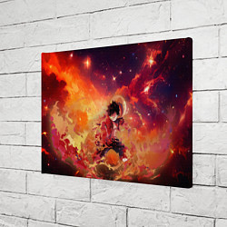 Холст прямоугольный Fire Luffy - One Piece, цвет: 3D-принт — фото 2