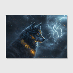 Холст прямоугольный Волк фэнтези стиль, цвет: 3D-принт — фото 2
