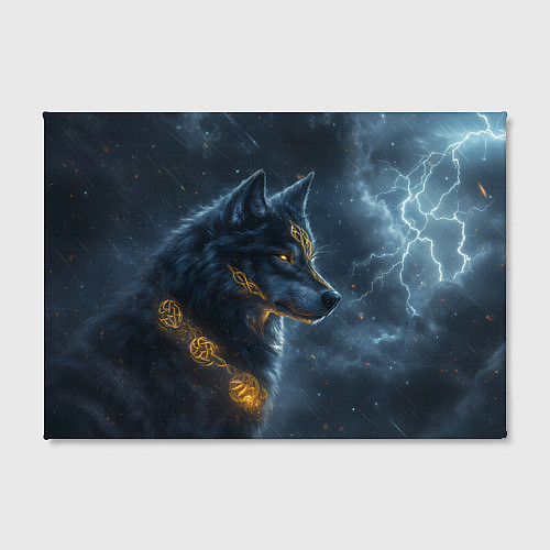 Картина прямоугольная Волк фэнтези стиль / 3D-принт – фото 2