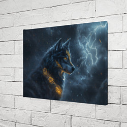 Холст прямоугольный Волк фэнтези стиль, цвет: 3D-принт — фото 2