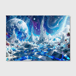 Холст прямоугольный Космический фантастический пейзаж, цвет: 3D-принт — фото 2
