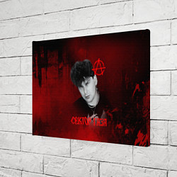 Холст прямоугольный Сектор газа красный фон, цвет: 3D-принт — фото 2