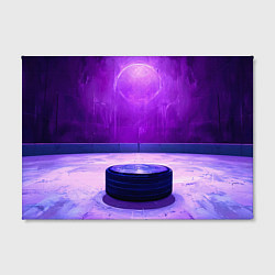 Холст прямоугольный Шайба в фиолетовом, цвет: 3D-принт — фото 2