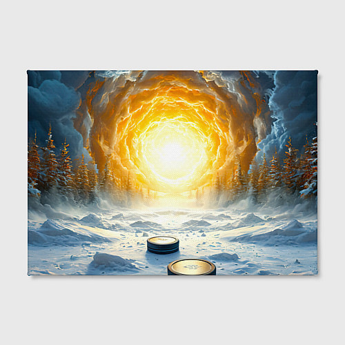 Картина прямоугольная Шайбы в лесу / 3D-принт – фото 2