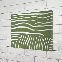 Холст прямоугольный Полоски зеленой зебры, цвет: 3D-принт — фото 2