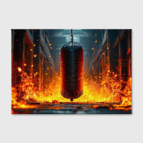 Картина прямоугольная Боксерская груша в огне / 3D-принт – фото 2