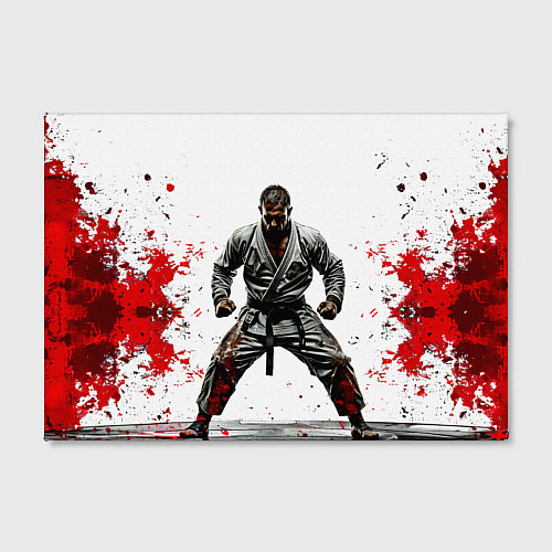 Картина прямоугольная Боец джиу-джитсу на белом / 3D-принт – фото 2