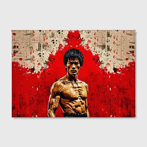 Картина прямоугольная Брюс Ли на красном / 3D-принт – фото 2