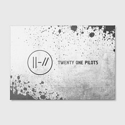 Холст прямоугольный Twenty One Pilots - white gradient по-горизонтали, цвет: 3D-принт — фото 2