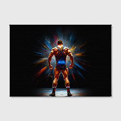 Холст прямоугольный Греко-римский борец на черном, цвет: 3D-принт — фото 2