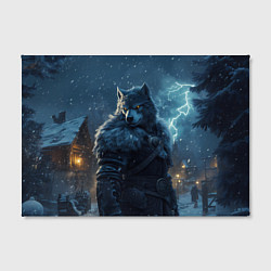 Холст прямоугольный Волк в доспехах, цвет: 3D-принт — фото 2