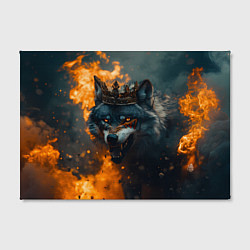 Холст прямоугольный Злой волк в огне, цвет: 3D-принт — фото 2