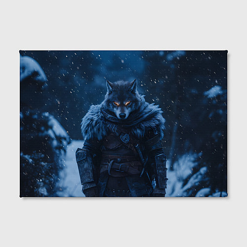 Картина прямоугольная Воин волк зимой / 3D-принт – фото 2