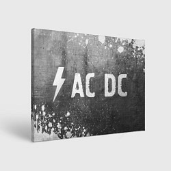 Холст прямоугольный AC DC - grey gradient по-горизонтали, цвет: 3D-принт