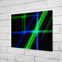 Холст прямоугольный Color blue black green, цвет: 3D-принт — фото 2
