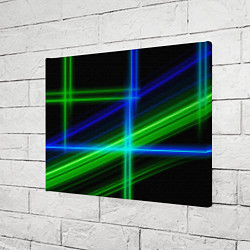 Холст прямоугольный Color blue black green, цвет: 3D-принт — фото 2