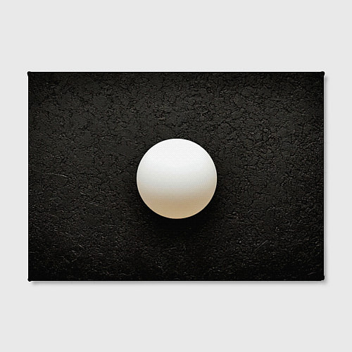 Картина прямоугольная Мяч для пинг понга на черном / 3D-принт – фото 2