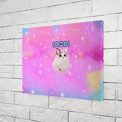 Холст прямоугольный Inzoi розовый фон, цвет: 3D-принт — фото 2