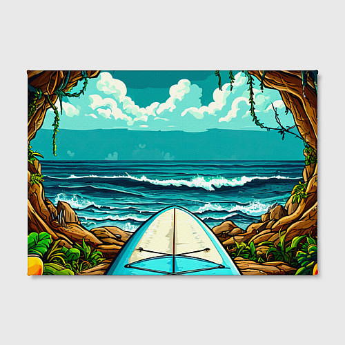 Картина прямоугольная Sup-доска у берега океана / 3D-принт – фото 2