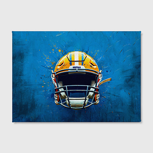 Картина прямоугольная Шлем для американского футбола на синем / 3D-принт – фото 2