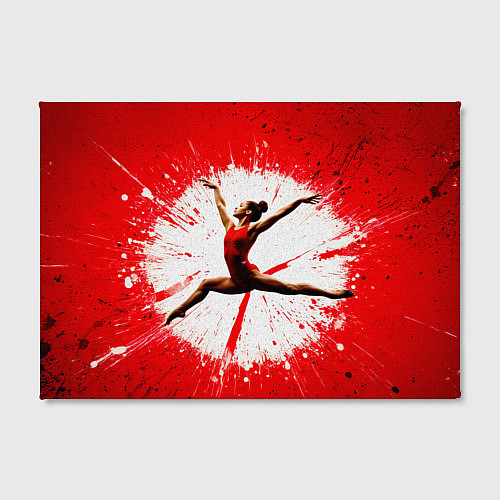 Картина прямоугольная Воздушная гимнастка на красном / 3D-принт – фото 2