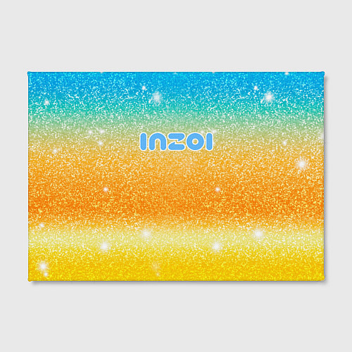 Картина прямоугольная Inzoi лого и блестки / 3D-принт – фото 2