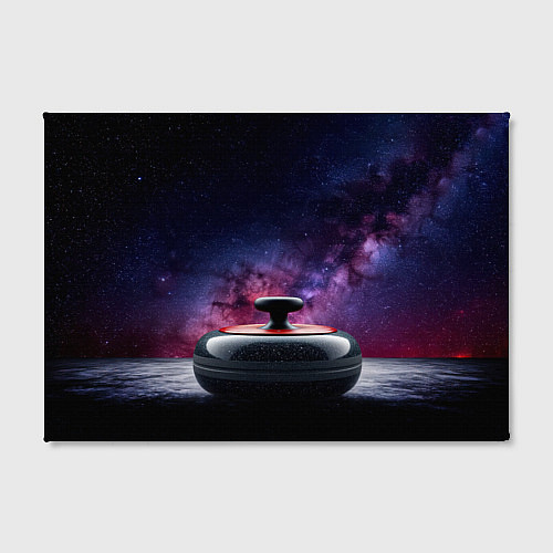 Картина прямоугольная Камень для кёрлинга в космосе / 3D-принт – фото 2