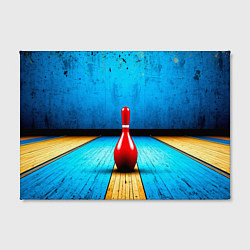 Холст прямоугольный Красная кегля на синем, цвет: 3D-принт — фото 2