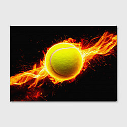Холст прямоугольный Теннисный мяч в огне, цвет: 3D-принт — фото 2