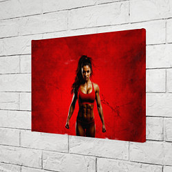 Холст прямоугольный Фитоняшка в красном, цвет: 3D-принт — фото 2