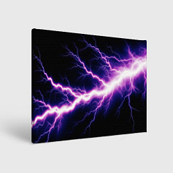 Холст прямоугольный Lightning purple, цвет: 3D-принт