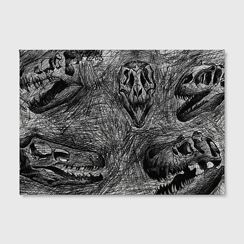 Картина прямоугольная Черепа динозавров - эскиз / 3D-принт – фото 2