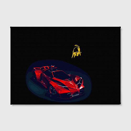 Картина прямоугольная Lamborghini Diverso - motorsport / 3D-принт – фото 2