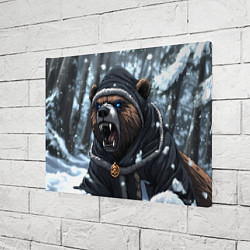 Холст прямоугольный Зима - русский медведь, цвет: 3D-принт — фото 2
