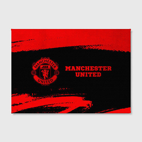 Картина прямоугольная Manchester United - red gradient по-горизонтали / 3D-принт – фото 2